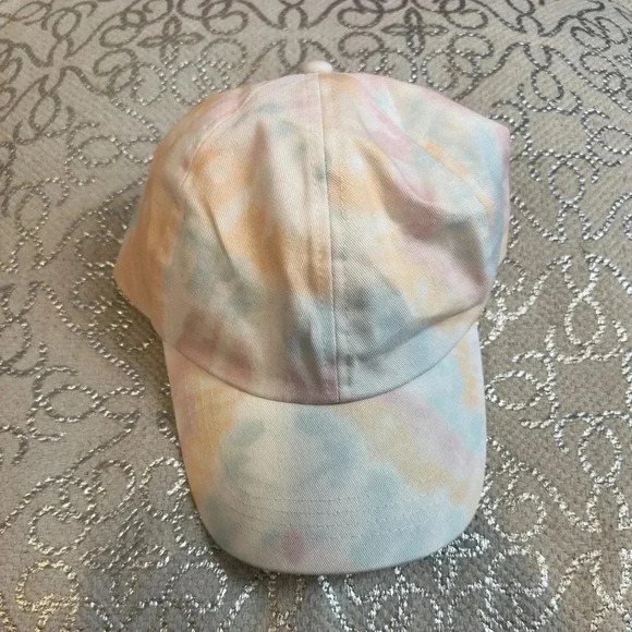 David and young tie dye pink blue yellow peach baseball cap NWT - Picture 7 of 7